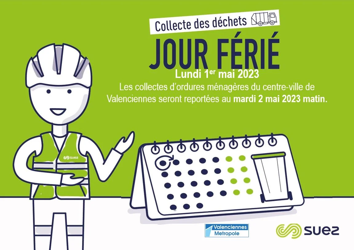 Jour férié collecte des déchets Ville de Valenciennes