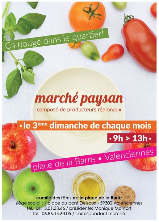 [INFOS] RDV Dimanche pour flâner sur le marché paysan place de la Barre de 9h à 13h ! 😋 🍊🥦 et pourquoi pas faire un petit tour sur la grande roue au passage de l’Arsenal, ouverte chaque jour à partir de 14h 🤩🎡 
📌1er et 3ème samedi du mois = stationnement gratuit à partir de 14h30, en surface et dans les parkings.
