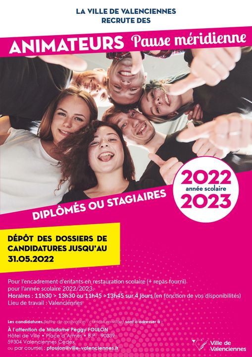 Nous recrutons des animateurs « Pause méridienne »