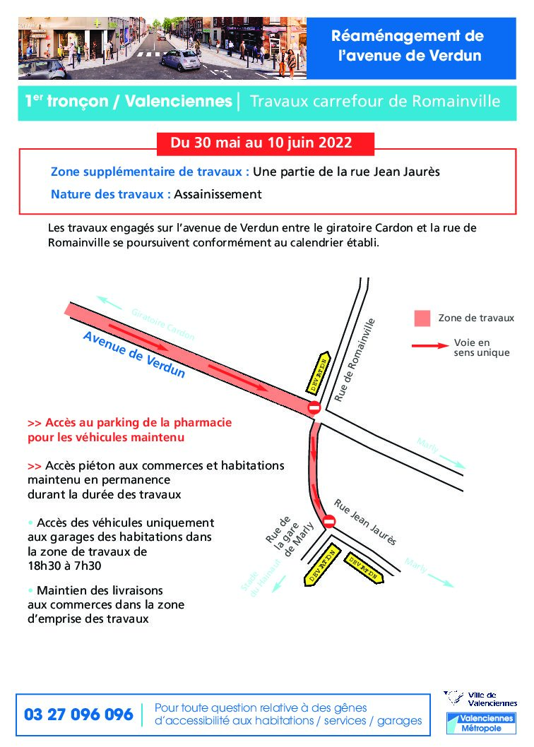 Poursuite du phasage des travaux de réaménagement de l’avenue de Verdun et de la rue Henri Barbusse