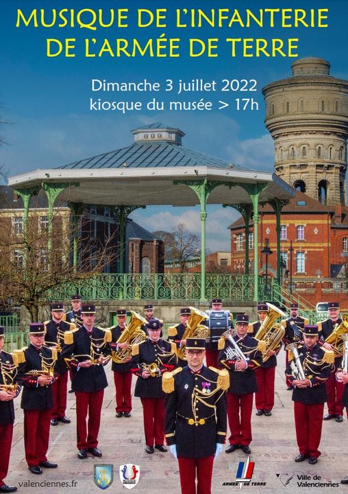 [#concert] Envie de prendre un bol d’air frais aux côtés des musiciens de la Musique de l’Infanterie ? 
Rejoignez-les dimanche 3 juillet à partir de 17h au kiosque du musée.
😉👇