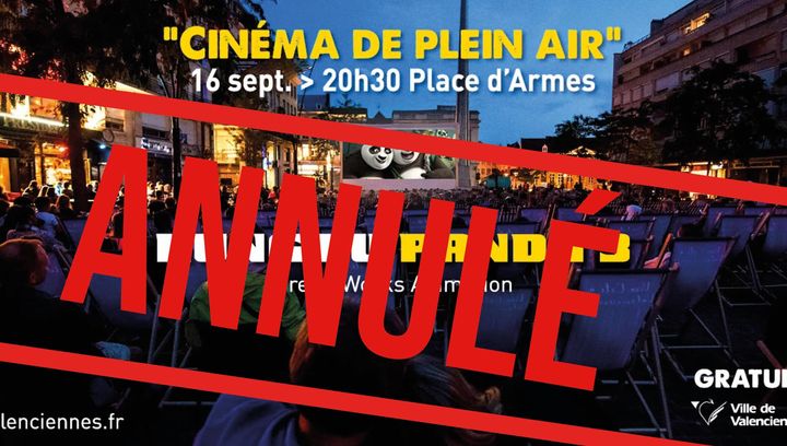 [⚠️ ANNULATION DU CINÉMA DE PLEIN AIR 🎬]
En raison des prévisions météorologiques annoncées pour ce vendredi 16 septembre, le cinéma de plein air prévu en soirée place d’Armes est annulé.

Retour au printemps prochain! 🌸

Que les cinéphiles se rassurent car nous aurons le plaisir, très prochainement et à l’abri de la pluie, de retrouver une superbe programmation grâce au Festival 2 Cinéma de Valenciennes qui débute le 23 septembre prochain. 🎬🍿🎥

https://festival2valenciennes.fr/