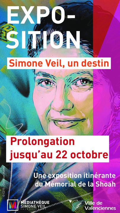 [INFO] L’exposition itinérante du Mémorial de la Shoah : « Simone Veil, un destin » est un vrai succès !
ℹ Pour celles et ceux qui souhaitent la (re)découvrir, la Médiathèque Simone Veil – Valenciennes prolonge la présence de cette exposition jusqu’au 22 octobre.
