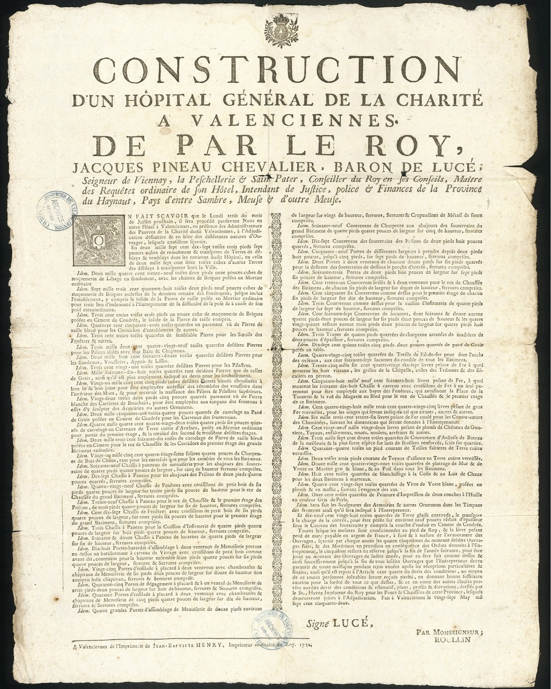[Le mardi c’est archive ! ]

Il y a 300 ans jour pour jour, Louis XV était sacré à Reims. C’est à lui que l’on doit la construction de l’imposant l’Hôpital général qui abrite aujourd’hui le Royal Hainaut et le siège de Valenciennes Métropole.

Illustration : Construction de l’Hôpital général, 27 mai 1752

#valenciennes #valenciennesmetropole #archives #culture #histoire #lemardicarchive
