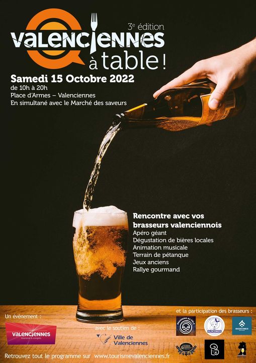 [😋VALENCIENNES A CROQUER😋] RDV ce week-end pour la 3ème édition de « VALENCIENNES A TABLE » organisée par Valenciennes Tourisme & Congrès 
ℹ️ Infos et réservations 👉 https://www.tourismevalenciennes.fr/agenda/valenciennes-a-table-3eme-edition-3854114
❗️L’abus d’alcool est dangereux pour la santé