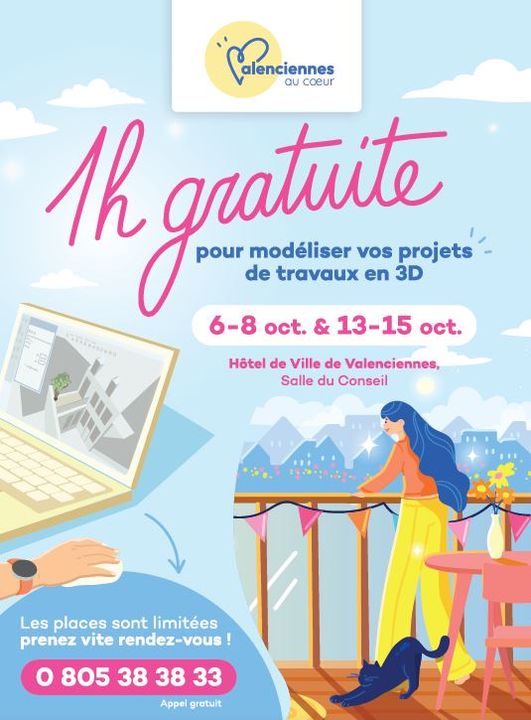 [#valenciennesaucoeur ] La ville et Valenciennes Métropole  vous accompagnent pour réaliser des travaux de réhabilitation de votre bien immobilier de centre-ville.
Au programme 👉
▶ RDV les 13, 14, 15 octobre
▶ 1h de coaching gratuit pour étudier votre projet avec des professionnels
▶ Hôtel de ville de Valenciennes, salle du Conseil
❗ les places sont limitées prenez vite RDV au 0 805 38 38 33 (appel gratuit)
+ d’infos 👉 www.valenciennes-au-coeur.fr