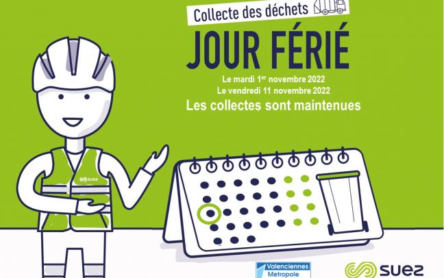 [COLLECTE DES DECHETS] Les collectes prévues ce vendredi 11 novembre 2022 sont maintenues.
ℹ️ + d’infos : https://www.monservicedechets.com/ et 👇