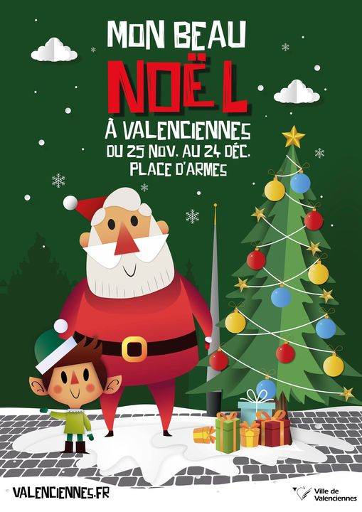 [#noel_a_valenciennes] Nous vous dévoilons aujourd’hui l’affiche « Mon beau Noël à Valenciennes »🤩
🎄🎁 RDV demain pour connaitre toute la programmation des festivités de fin d’année à Valenciennes 😉🎄🎁
🥳En attendant notez à votre agenda la date du vendredi 25 novembre pour assister au lancement des festivités ! 🥳