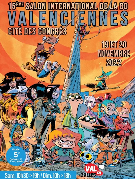 [🤩RDV] Le Salon international de la BD à Valenciennes est de retour ! les 19 et 20 novembre à la Cité des Congrès Valenciennes.  Prenez RDV avec les auteurs, exposants et animations de cet incontournable événement.
Alors bloquez votre agenda durant tout un week-end pour fêter le 9ème art.
+ d’infos 👉https://bd-valenciennes.fr
Venez nombreux !
