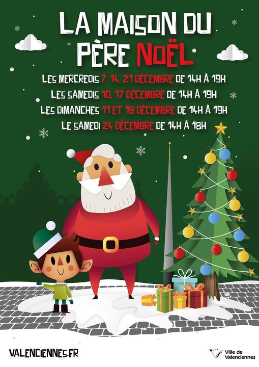 [🎄🎅MON BEAU NOËL A VALENCIENNES🎄🎅] C’est mercredi pour les petits 🤩ça vous dit de rencontrer le Père Noël ? Car c’est aujourd’hui qu’il vient sur le village de Noël de Valenciennes.
▶️🎅Allez à tout à l’heure, dès 14h 😉🎅
ℹ️ Et voici les différents RDV à ne pas manquer 😉👇