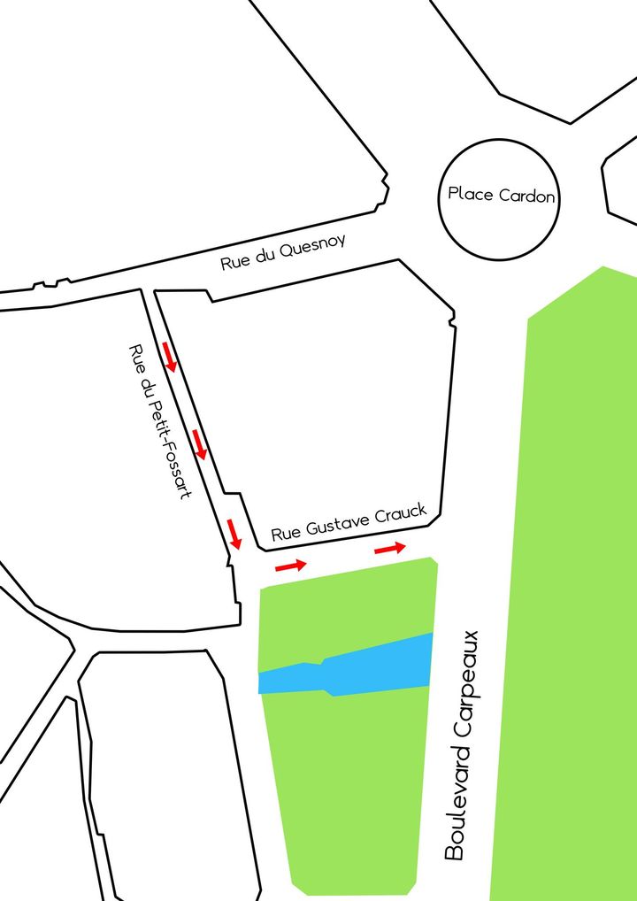 [🚧INFO🚧] INFOS TRAVAUX 
Dans le cadre de la rénovation des rues du Vieux Valenciennes, à compter du 6 février 2023 et jusqu’au 14 avril 2023, la circulation sur les rues du Petit Fossart et Gustave Crauk se fera exclusivement dans le sens suivant : 
▶️rue du Petit Fossart : dans le sens rue du Quesnoy vers la rue Gustave Crauk
▶️rue Gustave Crauk : dans le sens boulevard Carpeaux