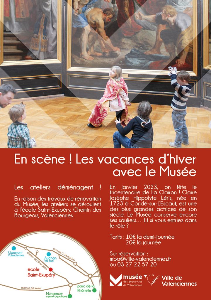 [INFO] Le Musée des Beaux-Arts de Valenciennes vous dévoile les ateliers pour les vacances d’hiver. 🤩
De bons moments en perspectives pour vos enfants 🎨🖌🖍✏️😍 Alors n’hésitez pas un instant 😉
👉 + d’infos et réservations : mba@ville-valenciennes.fr et 03 27 22 57 20
👇 Découvrez 😉