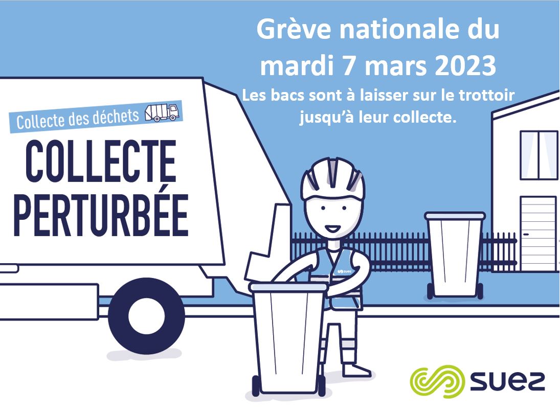 Grève nationale : perturbation de la collecte des déchets