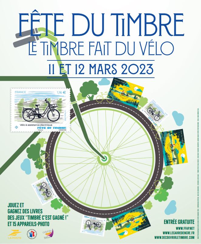 [#fetedutimbre] RDV les 11 et 12 mars dans le hall d’exposition de l’hôtel de ville pour découvrir la nouvelle édition de la fête du timbre🤩👉Cette année, le timbre fait du vélo 🚴‍♀️🚴‍♂️ !
▶ Au programme :
👉Exposition de timbres, de monnaies et de cartes postales, stands d’infos, …😉 
👉Pendant 2 jours les collectionneurs vont vous partager leur passion 🥰 ! 😉