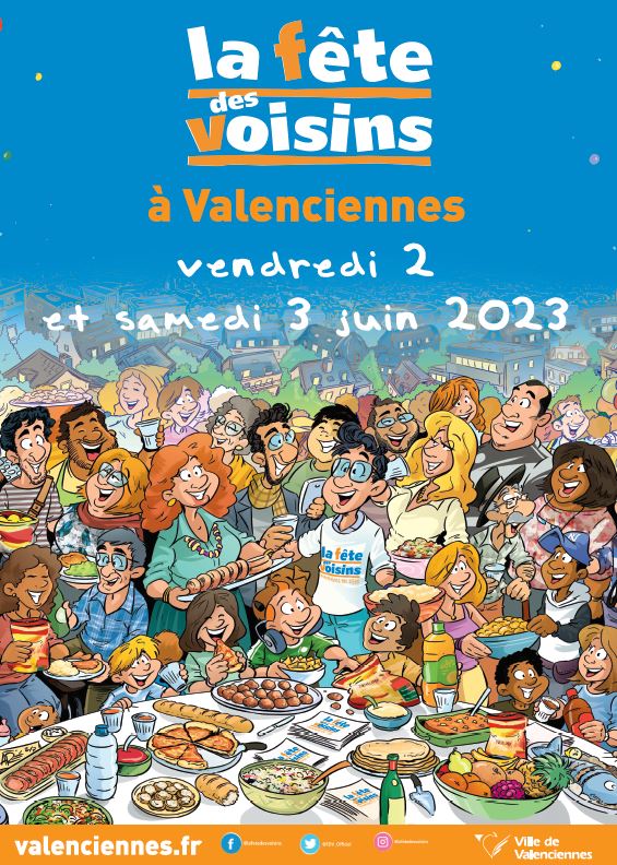 [LA FÊTE DES VOISINS] est de retour 🤩 La 24ème édition se tient à Valenciennes, le vendredi 2 juin et le samedi 3 juin. Les lieux ne manquent pas pour se retrouver entre voisins 👫👫👫 l’occasion de faire connaissance et de passer une soirée conviviale…
