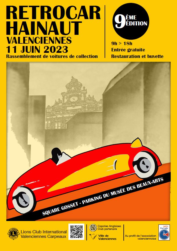 [🚗RDV🚗] Amateurs de belles voitures anciennes, RDV dimanche 11 juin, square Gosset « parking du musée des beaux-arts » pour découvrir l’exposition Rétrocar Hainaut 
🤩 Passionnés vous serez charmés par ces véhicules d’exception 🤩
ℹ RDV de 9h à 18h, buvette, food truck et animation sur place
+ d’infos 👉 https://www.retrocarhainaut.fr/