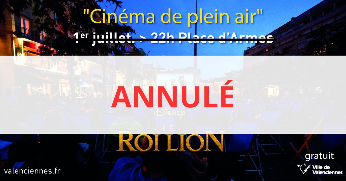 ⚠️ CINÉMA DE PLEIN AIR du 1er JUILLET ANNULÉ 

Les recommandations des autorités nous contraignent d’annuler la séance de cinéma de plein air prévue ce 1er juillet.

Nous vous remercions de votre compréhension. 🙏🏻 Nous vous communiquerons très vite la nouvelle date de cette séance 🍿