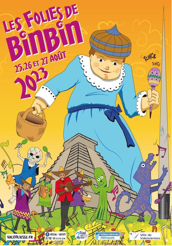 [BINBIN] Les 25, 26 et 27 août, la Ville de Valenciennes retrouvera les traditionnelles Folies de Binbin 🤩🎉 organisées par Val en liesse, le temps d’un week-end festif 🥳🥳, au rythme de musiques variées 🎷🎺 🥁, autour de son géant Binbin et de ses Binbinos.
▶ Voici toute la programmation pour préparer votre weekend en compagnie de votre géant préféré : notre cher Binbin 😍 
👉 https://www.facebook.com/valenliesseassociation
👉 https://www.valenliesse.fr/