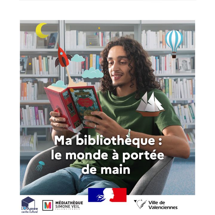 [Le monde à portée de main !] Les Médiathèque Simone Veil – Valenciennes et Centre Culturel L’Odyssée Valenciennes participent à la campagne nationale, « ma bibliothèque : le monde à portée de main ! » qui démarre dès aujourd’hui😉📖
👉Ouvertes à tous et toutes, la médiathèque et le centre culturel vous invitent à explorer un univers riche et varié. 
👉Aujourd’hui, la Médiathèque Simone Veil – Valenciennes vous invite à participer à une session Free to play dédiée aux jeux vidéo. Et au Centre Culturel L’Odyssée Valenciennes, laissez-vous captiver par les Epopées contées… 
ℹ️ En 2022, ces espaces ont accueilli plus de 350 000 visiteurs : 
alors, pourquoi pas vous ?
#mabibliothèque
+d’infos : https://www.valenciennes.fr/les-mediatheques-de-valenciennes-le-monde-a-portee-de-main/