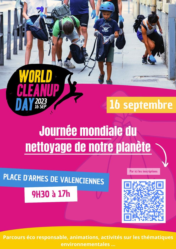 [#worldcleanupday2023] À l’occasion de la journée mondiale du nettoyage de notre planète la ville de Valenciennes et de nombreux partenaires ont décidé de soutenir le World Clean Up Day et de s’engager pour protéger notre environnement.
La Place d’Armes de Valenciennes va se transformer, durant une journée, en village éco responsable pour nettoyer notre ville et TOUS nous sensibiliser !
RDV le 16 septembre de 9h30 à 17h, sur la place d’Armes.
ℹ Pour tout savoir et préparer votre journée, cliquez ici : https://bit.ly/4698ryr 👇