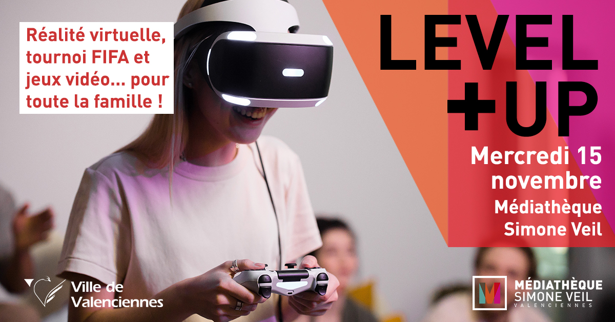 [LEVEL 🆙] La Médiathèque Simone Veil – Valenciennes vous donne RDV mercredi 15 novembre de 10h à 18h.
🎮 Level up c’est une journée complète d’animations pour toute la famille👪 Réalité virtuelle, tournoi FIFA, dessin numérique, Legos connectés et party games… Il y en a pour tous les styles, et tous les niveaux🕹️
+ d’infos 👉 https://bibliotheque.ville-valenciennes.fr/iguana/www.main.cls?surl=zoom