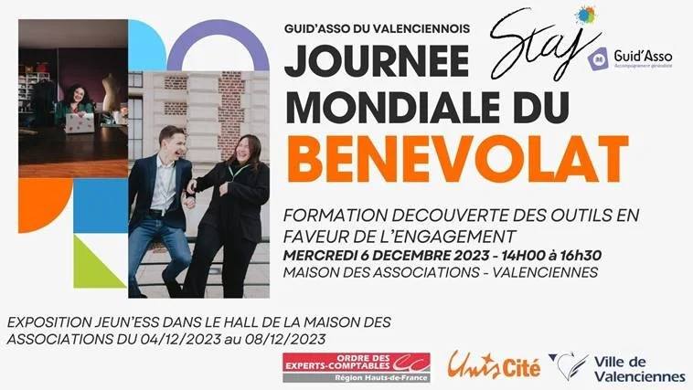 [ #JournéeMondialeduBénévolat ] La Maison des associations Valenciennes en partenariat avec la Staj Nord-Artois et Unis Cité Valenciennes vous propose un temps de rencontre ce mercredi 6 décembre de 14h à 16h30 à la maison des associations.
+ d’infos 👇