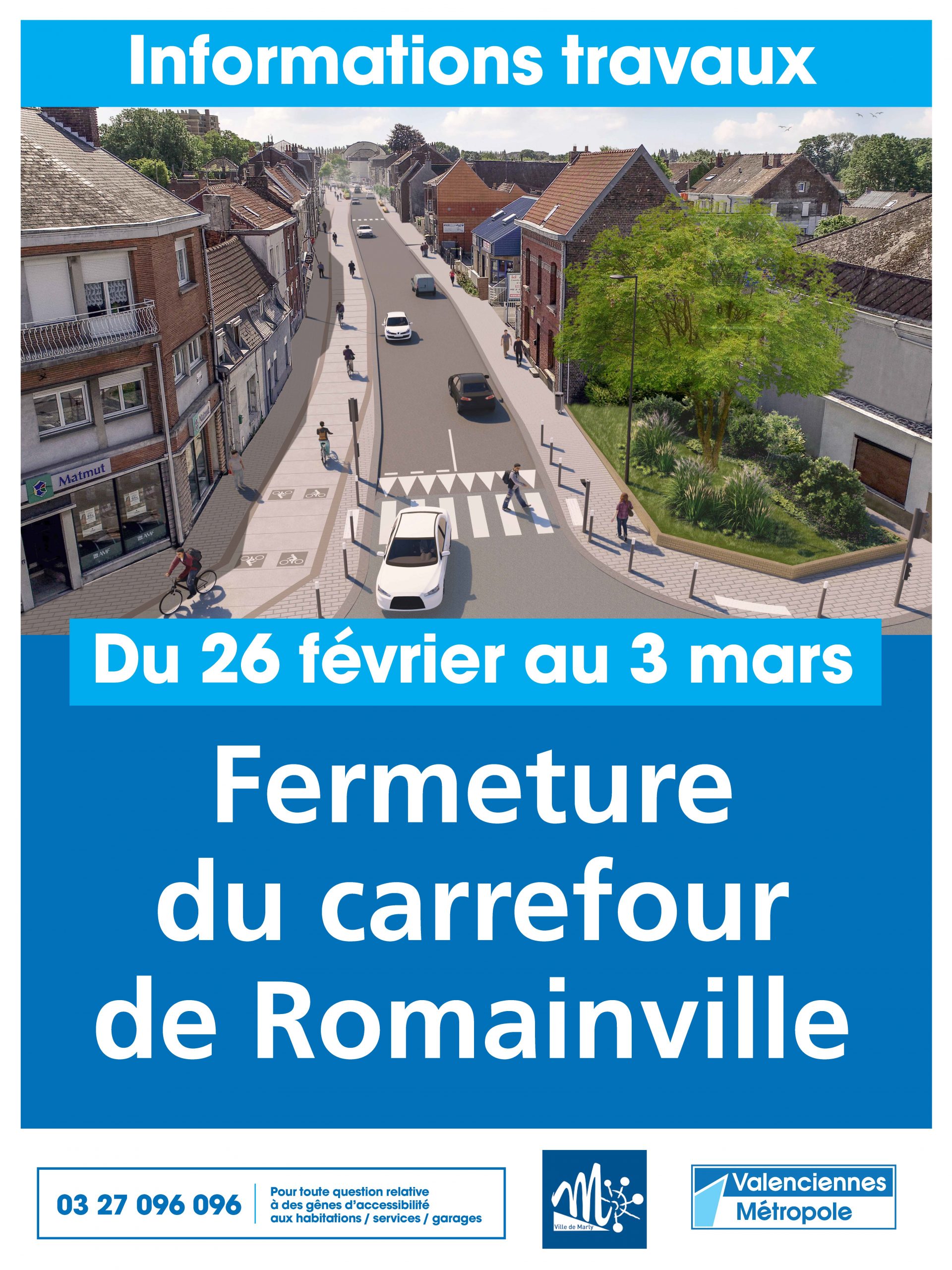 Fermeture du carrefour de Romainville