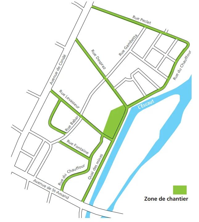 [🚧INFO🚧] La phase 2 des travaux de renouvellement urbain du faubourg de Lille entre en action.
Ce qui est prévu :
▶️ rénovation des rues structurantes (axe Est-Ouest, le quai des Mines et la rue du Chauffour)
▶️ aménagement de voies dédiées aux vélos
▶️ création d’aménagements paysagers sur le parc donnant sur l’école et le quai des Mines.
ℹ Retrouvez la zone globale des travaux sur le plan 👇