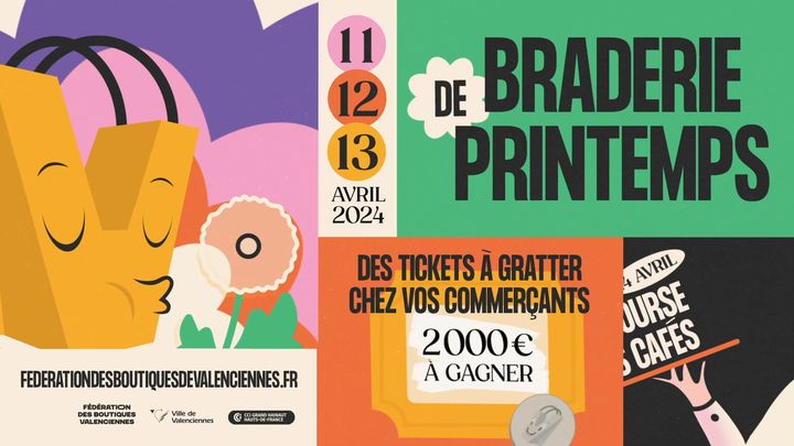 [BRADERIE🎉] Les commerçants et artisans de Valenciennes fêtent le retour du Printemps 🤩 avec :
🌼🌼la Braderie, les 11,12 et 13 avril, 
🌼🌼et le retour de la course des garçon-nes de café le dimanche 14 avril à 16h au passage de l’Arsenal (face au bowling).
👉Ils vous attendent nombreux 😉

Les Boutiques de Valenciennes Fédération des Boutiques de Valenciennes CCI Grand Hainaut