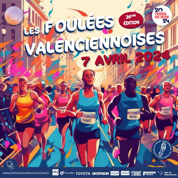 [ 👟👟FOULEES👟👟 ] Les Foulées Valenciennoises vont marquer le début des festivités à J-140 de l’accueil de la🔥Paralympique à Valenciennes le dimanche 25 août prochain 🤩

👟👟VENDREDI 5 AVRIL, organisé par l’Université Polytechnique Hauts-de-France,   les élèves des écoles du territoire seront sensibilisés à la pratique du handi sport : Course à l’aveugle, volley assis, ping-pong fauteuil, tir au panier fauteuil, Boccia,…  

👟👟SAMEDI 6 AVRIL RDV de 10h à 18h, tout un village vibrera aux couleurs du sport pour tous 
👉Au programme :
🔸Ateliers et activités de sensibilisation au handisport proposés par l’UPHF 
🔸Pratique du sport adapté aux personnes malvoyantes par l’Institut Ophtalmique de Somain, 
🔸Stand d’infos et de jeux par la CPAM 
🔸14h Animation Zumba Rythme En Soi 
🔸15h Animation musicale For By Traffic 
🔸16h Démonstration de danses urbaines Break, hip hop, popping, locking, etc… 
🔸La compagnie des Toons de Dutemple, mascottes de dessins viendront à votre rencontre et animeront gaiement cet après-midi.

Et les partenaires TOYOTA Motor Manufacturing, SIGLA et Transvilles avec KEOLIS tiendront un stand sur le village.
(Autres partenaires des Foulées : Decathlon, RTL2, Ligue Hauts-de-France d’Athlétisme).

▶️️Inscriptions aux Foulées jusqu’au 3 avril 23h59 (pas d’inscriptions sur place) 👉https://www.njuko.net/fouleesva2024/select_competition
ℹ️+ d’infos sur la programmation 👉 https://www.valenciennes.fr/agenda/foulees-valenciennoises-les-inscriptions-sont-ouvertes/