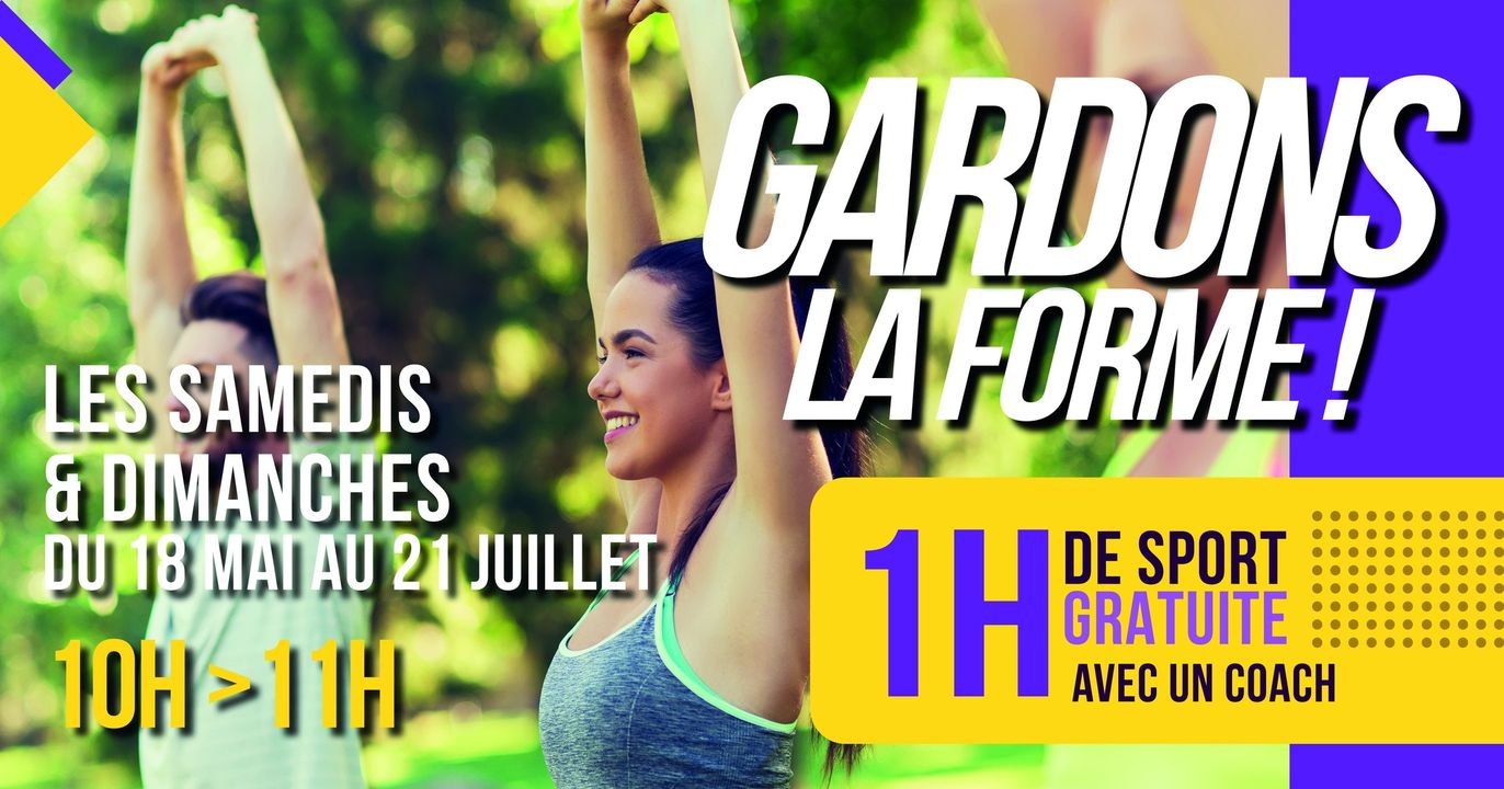 [🔥👟🤸‍♀️ COME BACK] L’opération 𝗚𝗔𝗥𝗗𝗢𝗡𝗦 𝗟𝗔 𝗙𝗢𝗥𝗠𝗘 est de retour !
𝗤𝘂𝗲 𝘃𝗼𝘂𝘀 𝘀𝗼𝘆𝗲𝘇 𝘀𝗽𝗼𝗿𝘁𝗶𝗳 𝗰𝗼𝗻𝗳𝗶𝗿𝗺é 𝗼𝘂 𝗰𝗼𝗻𝗳𝗶𝗿𝗺é 𝗻𝗼𝗻 𝘀𝗽𝗼𝗿𝘁𝗶𝗳, la Ville de Valenciennes vous propose, à compter du 18 mai prochain, 1 heure de sport gratuite avec un coach certifié tous les samedis, et nouveauté cette année RDV également, les dimanches matin !
𝙊𝙪 ?
👟Au VIgnoble, le samedi de 10h30 à 11h30,
👟Au jardin Jacques Chirac, Parc des prix de Rome, le dimanche de 10h à 11h,
𝙌𝙪𝙖𝙣𝙙 ?
À vos agendas les RDV sont pris les samedis et 🆕 les dimanches dès le 18 mai.
𝘾𝙤𝙢𝙢𝙚𝙣𝙩 ?
Pas d’âge limite, pas besoin de matériel. Juste votre bonne humeur et un peu d’eau pour vous hydrater !
On vous attend nombreux 😉
▶️ Lien de l’événement : https://fb.me/e/1T7QKagqP

ℹ️ Programmation « Valenciennes, vous déclare sa flamme🔥 » :
👉 https://terredesports.valenciennes.fr
👉 Lien de l’événement : https://fb.me/e/4xsJBPcku
#relaisdelaflammeparalympique #valenciennesterredesportspourtous #Paris2024 #jeuxolympiques #jeuxolympiques2024 #JeuxParalympiques