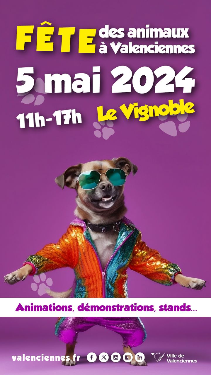 [ 🐥🐕‍🦺J – 4🐈🐕 ] RDV de 11h à 17h, dimanche 5 mai au Vignoble pour participer à la « Fête des animaux ».
🐕 Au programme 👉 château gonflable, stands, animations, expositions, démonstrations.
🐕 Seront présents 👉L’association Citanimal, Canin Sans Famille, Reflex’Canin, Les p’tites pattes-à chons,…
🐕 Pour + de détails, voici le lien de l’événement 👉 https://fb.me/e/5gjmKaedg