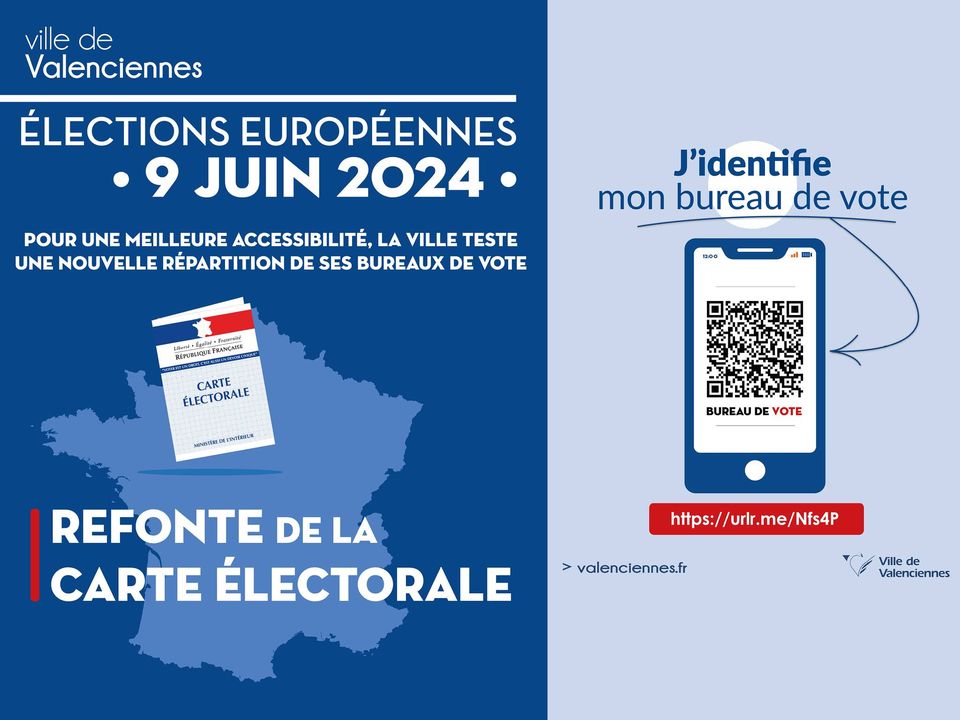 [🗳🗳𝗜𝗡𝗙𝗢 𝗘́𝗟𝗘𝗖𝗧𝗜𝗢𝗡𝗦 𝗘𝗨𝗥𝗢𝗣𝗘𝗡𝗡𝗘𝗦 – 𝟵 𝗝𝗨𝗜𝗡🗳🗳] La Ville de Valenciennes renouvèle son 𝘀𝗲𝗿𝘃𝗶𝗰𝗲 « 𝗻𝗮𝘃𝗲𝘁𝘁𝗲 » et met ainsi à disposition des personnes ne pouvant pas se rendre dans leur bureau de vote, un chauffeur de 8h à 17h30.
👉 Il prendra en charge le trajet aller/retour entre le domicile et le bureau de vote.
ℹ Pour bénéficier de ce service, une réservation est nécessaire, vous devez contacter le service état-civil / Élections au 03 27 22 59 53.
+ d’infos sur votre bureau de vote, votre carte électorale,… 👇 https://vu.fr/MRgjJ