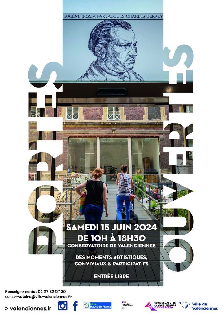 [🎼RDV🎼] Samedi 15 juin de 10h à 18h30 aux portes ouvertes du Conservatoire de Valenciennes 🤩
🔹 Un RDV qui vous permettra de découvrir les différents instruments enseignés 🎻🎷🎺, les ateliers théâtre 🎭, les activités destinées aux tout-petits, de rencontrer les professeurs ou tout simplement de venir se détendre en assistant aux concerts et spectacles qui vous seront proposés lors de cette journée.
ℹ️ Infos et renseignements : 03 27 22 57 30