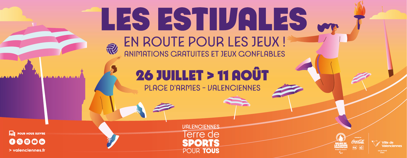 [⛱ LES ESTIVALES ⛱] RDV place d’Armes pour participer avec vos enfants à l’atelier de confection de « doudous mascottes » le mercredi 31 juillet et le samedi 3 août de 15h à 18h.
𝗩𝗼𝗶𝗰𝗶 𝗹’𝗲𝗻𝘀𝗲𝗺𝗯𝗹𝗲 𝗱𝘂 𝗽𝗿𝗼𝗴𝗿𝗮𝗺𝗺𝗲 𝗱𝗲𝘀 𝗘𝘀𝘁𝗶𝘃𝗮𝗹𝗲𝘀 :
👉 https://www.valenciennes.fr/agenda/les-estivales-en-route-pour-les-jeux/