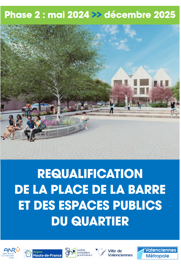 Phase 2 : mai 2024 à décembre 2025 : requalification de la place de la Barre
