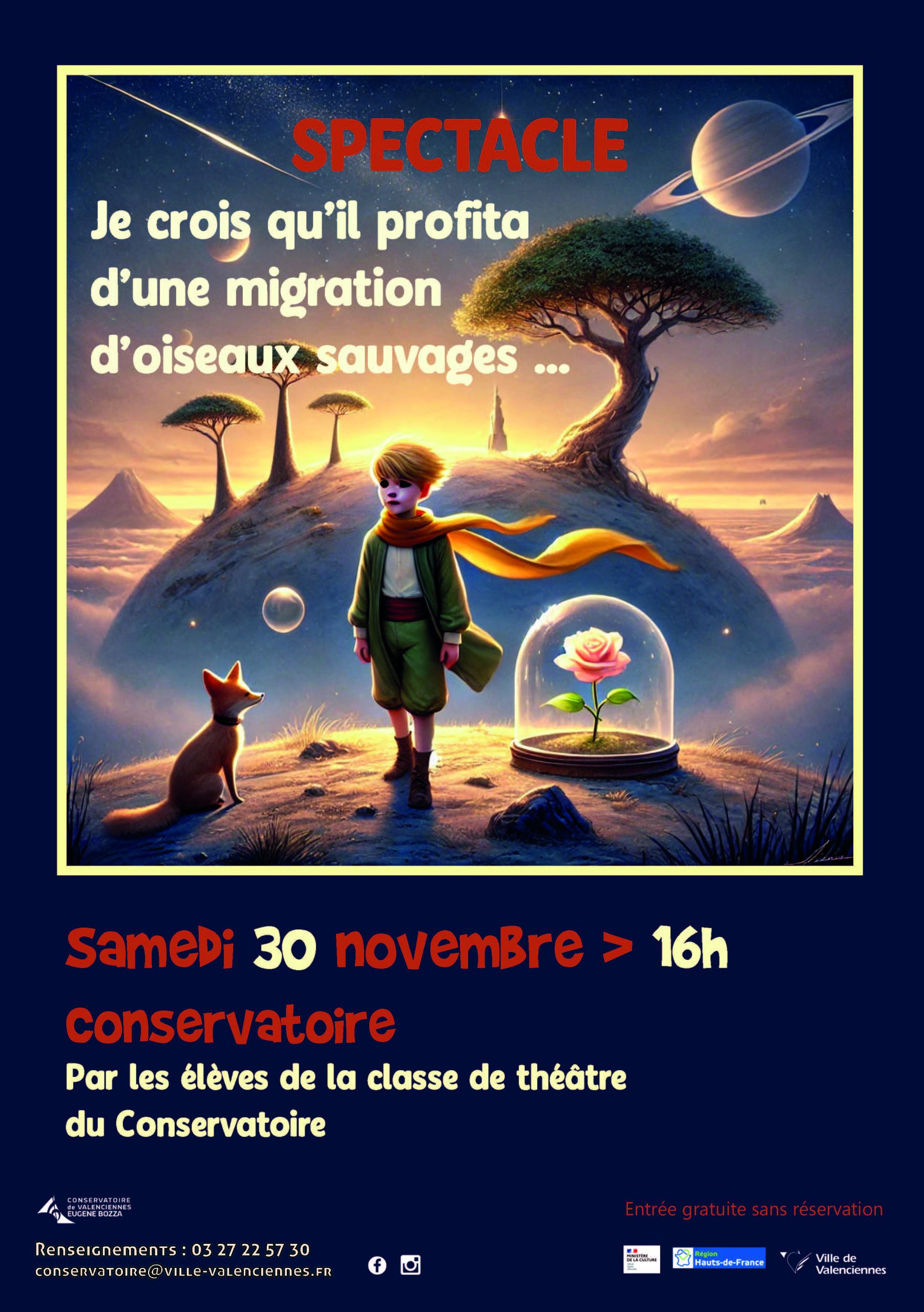 Spectacle « Je crois qu’il profita d’une migration d’oiseaux