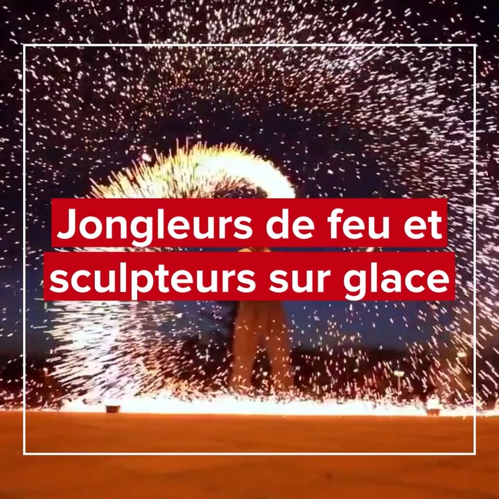 [🎅 PLACE À NOËL 🎅] RDV à 14h sur la place d’Armes, au coeur du village de Noël, pour découvrir les jongleurs de feu et les sculpteurs sur glace 🥶🔥😉