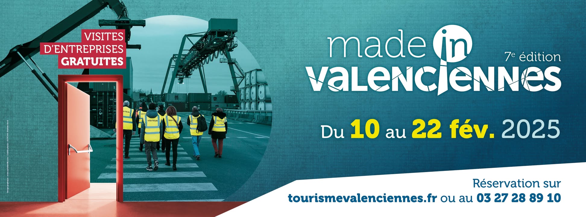 [EVENEMENT] 🌟 Valenciennes Tourisme & Congrès a le plaisir de vous inviter à la 𝟳𝗲̀𝗺𝗲 𝗲́𝗱𝗶𝘁𝗶𝗼𝗻 𝗱𝗲 𝗹’𝗲́𝘃𝗲́𝗻𝗲𝗺𝗲𝗻𝘁 « 𝗠𝗮𝗱𝗲 𝗶𝗻 𝗩𝗮𝗹𝗲𝗻𝗰𝗶𝗲𝗻𝗻𝗲𝘀 », qui se déroulera du 10 au 22 février 2025. Une quinzaine exclusive pour plonger dans l’univers fascinant du tourisme industriel !

🚀 𝗔𝘂 𝗽𝗿𝗼𝗴𝗿𝗮𝗺𝗺𝗲 : Des visites inédites et des découvertes uniques au cœur des entreprises locales, symboles du savoir-faire de notre région.

🔍 Pour tout savoir sur les entreprises participantes, consulter les créneaux de visites disponibles et découvrir les conditions de réservation, c’est par ici 👉 https://www.tourismevalenciennes.fr/billetterie-et-reservations

💡 𝗡𝗲 𝗺𝗮𝗻𝗾𝘂𝗲𝘇 𝗽𝗮𝘀 𝗰𝗲𝘁𝘁𝗲 𝗼𝗰𝗰𝗮𝘀𝗶𝗼𝗻 𝗱𝗲 𝗿𝗲𝗱𝗲́𝗰𝗼𝘂𝘃𝗿𝗶𝗿 𝗩𝗮𝗹𝗲𝗻𝗰𝗶𝗲𝗻𝗻𝗲𝘀 𝘀𝗼𝘂𝘀 𝘂𝗻 𝗮𝘂𝘁𝗿𝗲 𝗮𝗻𝗴𝗹𝗲 ! 👇