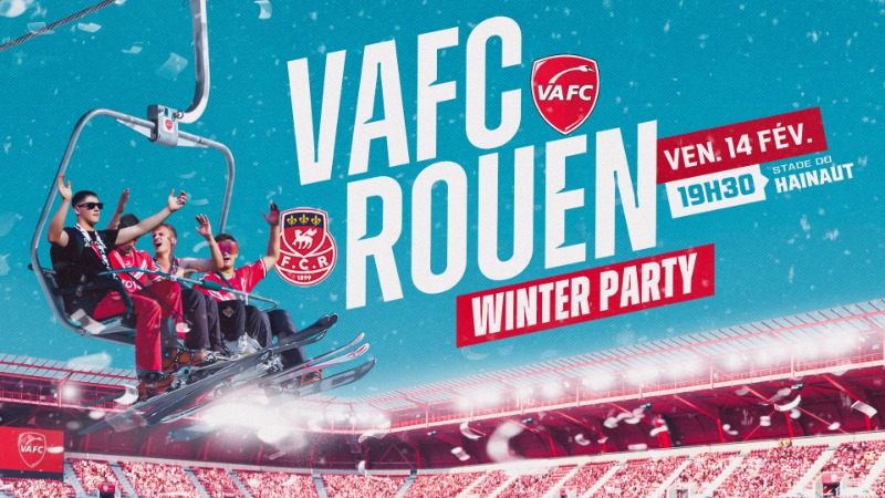 [⚽️RDV❄️] 🆕 Winter Party du VAFC – Valenciennes Football Club  ❄️
𝗩𝗲𝗻𝗲𝘇 𝘃𝗶𝘃𝗿𝗲 𝘂𝗻𝗲 𝘀𝗼𝗶𝗿𝗲́𝗲 𝗴𝗶𝘃𝗿𝗲́𝗲 𝗹𝗲 𝟭𝟰 𝗳𝗲́𝘃𝗿𝗶𝗲𝗿 𝗮𝘂 𝗦𝘁𝗮𝗱𝗲 𝗱𝘂 𝗛𝗮𝗶𝗻𝗮𝘂𝘁 ! 
Avant le match contre Rouen, plongez dans une ambiance festive avec des animations pour tous : 
👉 𝘱𝘪𝘴𝘵𝘦 𝘥𝘦 𝘭𝘶𝘨𝘦, 𝘪𝘯𝘪𝘵𝘪𝘢𝘵𝘪𝘰𝘯 𝘢𝘶 𝘩𝘰𝘤𝘬𝘦𝘺 𝘴𝘶𝘳 𝘨𝘭𝘢𝘤𝘦 𝘢𝘷𝘦𝘤 𝘭𝘦𝘴 Les Diables Rouges de Valenciennes – VHHC, 𝑐𝑎𝑛𝑜𝑛𝑠 𝑎̀ 𝑛𝑒𝑖𝑔𝑒, 𝑔𝑜𝑜𝑑𝑖𝑒𝑠, 𝑠𝑡𝑎𝑛𝑑𝑠 𝑑𝑒 𝑟𝑒𝑠𝑡𝑎𝑢𝑟𝑎𝑡𝑖𝑜𝑛 ℎ𝑖𝑣𝑒𝑟𝑛𝑎𝑙𝑒 𝑒𝑡 𝑗𝑒𝑢𝑥 𝑎𝑣𝑒𝑐 𝑑𝑒𝑠 𝑐𝑎𝑑𝑒𝑎𝑢𝑥 𝑎̀ 𝑔𝑎𝑔𝑛𝑒𝑟 ! 🎁

🔥 Ne manquez pas cette soirée unique avant de soutenir votre équipe ! RDV le 14 février au Stade du Hainaut !

ℹ + d’infos 👉 https://www.va-fc.com/articles/winter-party-du-vafc