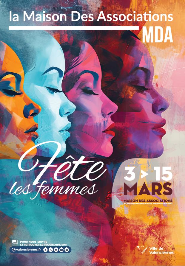 [🩷 La Maison des associations Valenciennes fête les Femmes 🩷]  Participez à la dernière semaine de l’événement « 𝙇𝙖 𝙢𝙖𝙞𝙨𝙤𝙣 𝙙𝙚𝙨 𝙖𝙨𝙨𝙤𝙘𝙞𝙖𝙩𝙞𝙤𝙣𝙨, 𝙛𝙚̂𝙩𝙚 𝙡𝙚𝙨 𝙛𝙚𝙢𝙢𝙚𝙨 ». 

👉 Ne manquez pas cette occasion unique de participer à des ateliers, conférences, danse, ciné, vélo,… Le programme est juste incroyable 🤩

 📅 𝗥𝗗𝗩 𝗷𝘂𝘀𝗾𝘂’𝗮𝘂 𝟭𝟱 𝗺𝗮𝗿𝘀 𝟮𝟬𝟮𝟱 𝗽𝗼𝘂𝗿 𝗰𝗲𝘁𝘁𝗲 𝗱𝗲𝗿𝗻𝗶𝗲̀𝗿𝗲 𝘀𝗲𝗺𝗮𝗶𝗻𝗲 𝗳𝗲𝘀𝘁𝗶𝘃𝗲 𝗮̀ 𝗹𝗮 𝗠𝗮𝗶𝘀𝗼𝗻 𝗱𝗲𝘀 𝗔𝘀𝘀𝗼𝗰𝗶𝗮𝘁𝗶𝗼𝗻𝘀 !

ℹ Toute la programmation : https://www.valenciennes.fr/agenda/la-maison-des-association-fete-les-femmes/
👉Lien de l’événement : https://fb.me/e/2OLUnmRy6