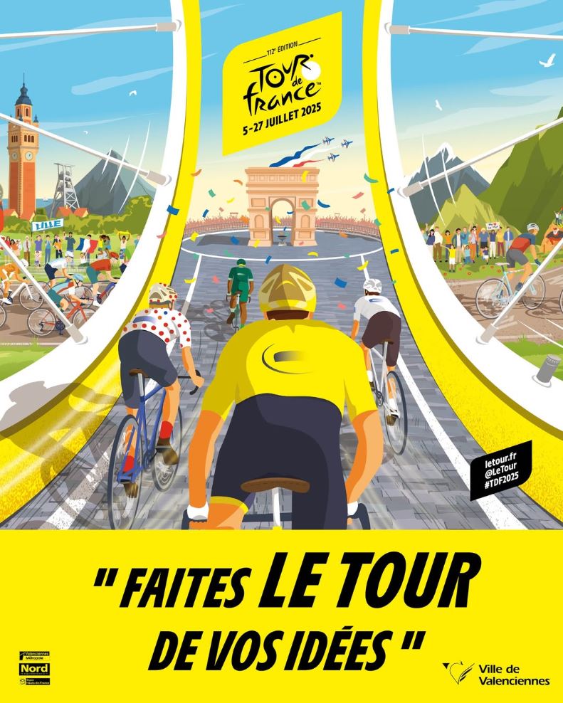 🚴 Valenciennes accueillera le départ de la 3ᵉ étape du Tour de France le 7 juillet 2025 !

💡 Participez à l’animation de la ville et proposez vos idées d’animations et de décorations pour cet événement exceptionnel entre le 25 février et le 11 mars 🌟

👉https://www.valenciennes.fr/agenda/faites-le-tour-de-vos-idees
(Lien dispo dans la bulle « Tour de France » 😉)

Rejoignez l’aventure du Tour de France à Valenciennes ! #valenciennesTDF2025

#tourdefrance #velo #cyclisme #valenciennestourismeetcongres #valenciennesmetropole #valenciennes #valenciennesmaville #TDF2025