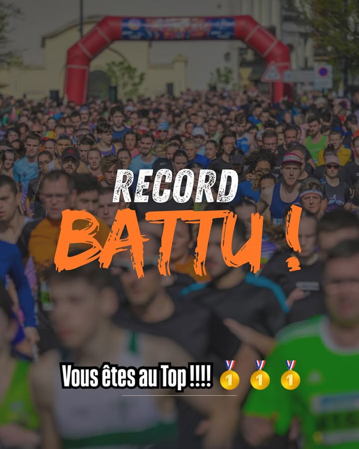 🥇🥇🥇🏃‍♀️🏃‍♂️𝗥𝗲𝗰𝗼𝗿𝗱 𝗯𝗮𝘁𝘁𝘂 𝗱𝗲𝘀 𝟭𝟬.𝟬𝟬𝟬 𝗶𝗻𝘀𝗰𝗿𝗶𝗽𝘁𝗶𝗼𝗻𝘀 𝗽𝗼𝘂𝗿 𝗰𝗲𝘁𝘁𝗲 𝟯𝟳𝗲 𝗲́𝗱𝗶𝘁𝗶𝗼𝗻 !!!! 🏆✌️🏃‍♀️🏃‍♂️
#valenciennes est indéniablement une #villesportive !
Preuve en est le label @mavilleactive  et ce désormais record historique d’inscriptions  – épreuves des 5km et 10km confondues.

🚨Pour des raisons de confort et de sécurité, 𝙣𝙤𝙪𝙨 𝙨𝙤𝙢𝙢𝙚𝙨 𝙘𝙤𝙣𝙩𝙧𝙖𝙞𝙣𝙩𝙨 𝙙’𝙖𝙧𝙧ê𝙩𝙚𝙧 𝙡𝙚𝙨 𝙞𝙣𝙨𝙘𝙧𝙞𝙥𝙩𝙞𝙤𝙣𝙨 𝙨𝙪𝙧 𝙘𝙚𝙨 𝙘𝙤𝙪𝙧𝙨𝙚𝙨 à 𝙥𝙖𝙧𝙩𝙞𝙧 𝙙𝙚 𝙙𝙚𝙢𝙖𝙞𝙣, 𝙨𝙖𝙢𝙚𝙙𝙞 à 14𝙝 !!!

⚠️ Cependant, il est encore temps de motiver vos troupes et de s’inscrire sur les autres épreuves ET (les foulées santé, la randonnée, les foulées baby poussette, les courses filles et garçons,…)

👟 BON ENTRAÎNEMENT ET RDV LE 30 MARS !!!