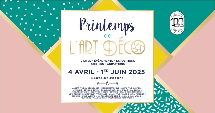 [🎉 Printemps de l’Art déco ! 🎉] 𝗗𝗲̀𝘀 𝗱𝗲𝗺𝗮𝗶𝗻 𝗲𝘁 𝗷𝘂𝘀𝗾𝘂’𝗮𝘂 𝟭𝗲𝗿 𝗷𝘂𝗶𝗻, 𝗽𝗹𝗼𝗻𝗴𝗲𝘇 𝗱𝗮𝗻𝘀 𝗹’𝘂𝗻𝗶𝘃𝗲𝗿𝘀 𝗳𝗮𝘀𝗰𝗶𝗻𝗮𝗻𝘁 𝗱𝗲 𝗹’𝗔𝗿𝘁 𝗱𝗲́𝗰𝗼, un événement désormais incontournable dans les Hauts-de-France !

✨ 100 ans d’élégance et de modernité vous attendent à travers une programmation exceptionnelle de visites, animations et découvertes. 𝗖𝗲𝘁𝘁𝗲 𝗮𝗻𝗻𝗲́𝗲, 𝗩𝗮𝗹𝗲𝗻𝗰𝗶𝗲𝗻𝗻𝗲𝘀 𝗳𝗮𝗶𝘁 𝘀𝗼𝗻 𝗲𝗻𝘁𝗿𝗲́𝗲 𝗱𝗮𝗻𝘀 𝗰𝗲𝘁 𝗲́𝘃𝗲́𝗻𝗲𝗺𝗲𝗻𝘁 𝗽𝗿𝗲𝘀𝘁𝗶𝗴𝗶𝗲𝘂𝘅 ! 😍

👉 À Valenciennes, plongez dans une tradition artistique riche, marquée par des figures majeures comme Alfred Bottiau. Valenciennes Tourisme & Congrès vous invite à une exploration inédite des trésors Art déco avec des visites, randonnées, « causettes » et bien plus encore !  🚶‍♂️🚶‍♀️

ℹ 𝗣𝗿𝗼𝗴𝗿𝗮𝗺𝗺𝗲 𝗱𝗶𝘀𝗽𝗼𝗻𝗶𝗯𝗹𝗲 𝗶𝗰𝗶 : 
👉 https://www.printempsartdeco.fr/villes/valenciennes/
👉 https://www.tourismevalenciennes.fr/agenda et sur place à l’office de tourisme (Mont de Piété)