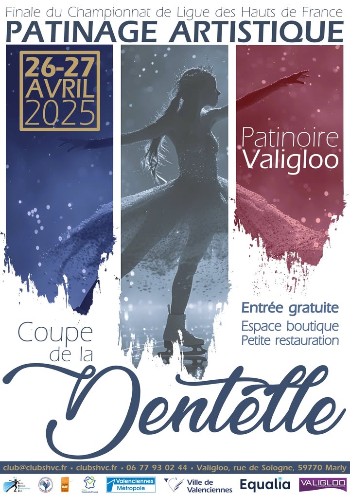 [⛸️⛸️RDV ⛸️⛸️] 𝗟𝗲𝘀 𝟮𝟲 𝗲𝘁 𝟮𝟳 𝗮𝘃𝗿𝗶𝗹, 𝗹𝗲 𝗦𝗛𝗩𝗖 𝗰𝗼𝗺𝗽𝘁𝗲 𝘀𝘂𝗿 𝘃𝗼𝘂𝘀 ! 
Rejoignez-les à la patinoire Valigloo de Valenciennes pour encourager les 18 patineurs artistiques qui représenteront fièrement le SHVC à la Coupe de la Dentelle, 𝑓𝑖𝑛𝑎𝑙𝑒 𝑑𝑢 𝐶ℎ𝑎𝑚𝑝𝑖𝑜𝑛𝑛𝑎𝑡 𝑑𝑒 𝐿𝑖𝑔𝑢𝑒 𝑑𝑒𝑠 𝐻𝑎𝑢𝑡𝑠 𝑑𝑒 𝐹𝑟𝑎𝑛𝑐𝑒 ❄️⛸️

🔥 Venez nombreux les soutenir et vivre deux journées intenses de passion, de performance et d’émotion sur glace !

#shvc #patinageartistique #coupedeladentelle #hautsdefrance #valenciennes #Valigloo