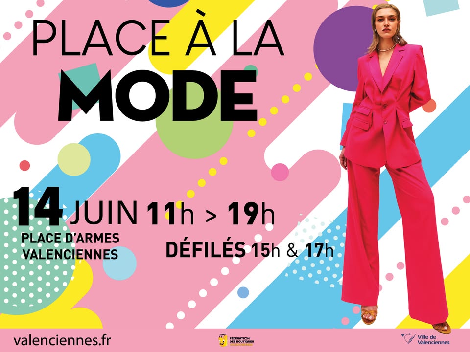 👗 𝗖’𝗲𝘀𝘁 𝗹𝗲 𝗷𝗼𝘂𝗿 𝗝 ! 
📍 Rendez-vous dès 11h pour 𝗣𝗹𝗮𝗰𝗲 𝗮̀ 𝗹𝗮 𝗠𝗼𝗱𝗲 : une journée 100 % style & tendances à Valenciennes ! 🛍️

👜 Découvrez les nouvelles collections de vos commerçants locaux et profitez de 2 défilés de mode à 15h et 17h, avec des mannequins d’un jour ✨

ℹ + d’infos 👉 https://fb.me/e/5Iewbh1os