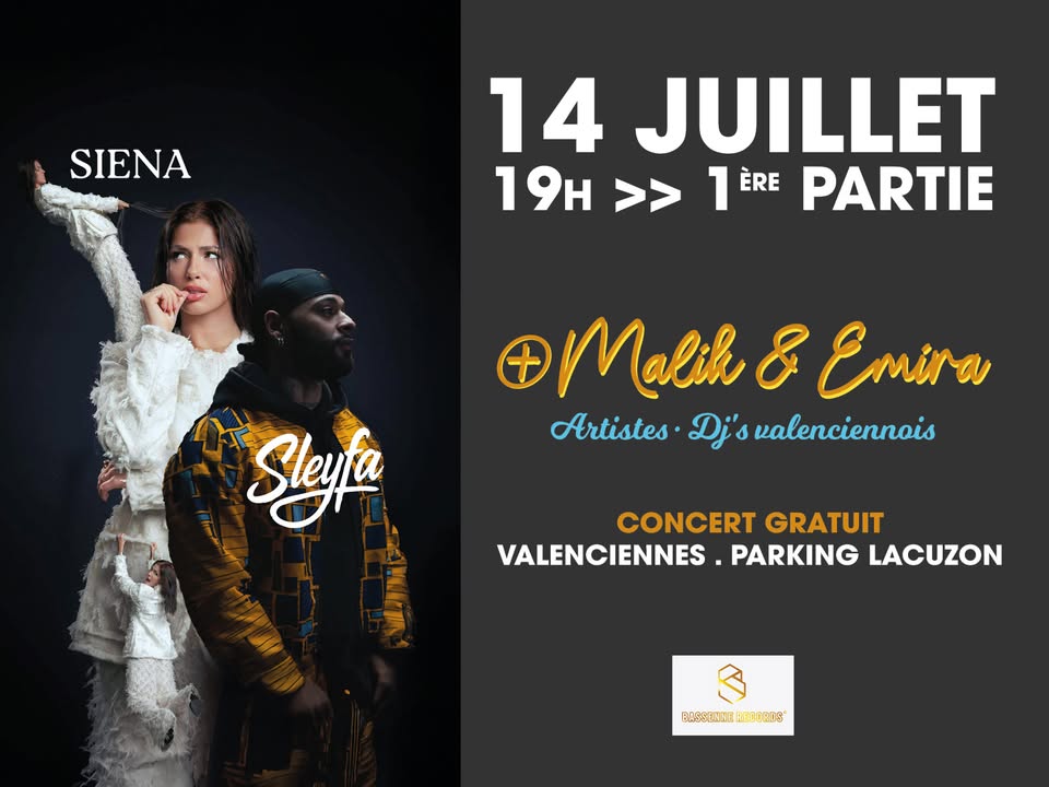 [🤩 𝗟𝗮 𝗽𝗿𝗲𝗺𝗶𝗲̀𝗿𝗲 𝗽𝗮𝗿𝘁𝗶𝗲 𝗱𝘂 𝗰𝗼𝗻𝗰𝗲𝗿𝘁 𝗱𝗲 𝗚𝗜𝗠𝗦 𝗲𝘀𝘁 𝗱𝗲́𝘃𝗼𝗶𝗹𝗲́𝗲 ! 🤩]

𝑨𝒖𝒋𝒐𝒖𝒓𝒅’𝒉𝒖𝒊, 𝒐𝒏 𝒗𝒐𝒖𝒔 𝒅𝒆́𝒗𝒐𝒊𝒍𝒆 𝒍𝒂 𝒑𝒓𝒆𝒎𝒊𝒆̀𝒓𝒆 𝒑𝒂𝒓𝒕𝒊𝒆 𝒅𝒖 𝒄𝒐𝒏𝒄𝒆𝒓𝒕 𝒈𝒓𝒂𝒕𝒖𝒊𝒕 𝒒𝒖𝒊 𝒇𝒆𝒓𝒂 𝒗𝒊𝒃𝒓𝒆𝒓 𝑽𝒂𝒍𝒆𝒏𝒄𝒊𝒆𝒏𝒏𝒆𝒔 !
𝑨𝒗𝒂𝒏𝒕 𝒒𝒖𝒆 𝑮𝑰𝑴𝑺 𝒏𝒆 𝒑𝒓𝒆𝒏𝒏𝒆 𝒍𝒆 𝒎𝒊𝒄𝒓𝒐, 𝒒𝒖𝒂𝒕𝒓𝒆 𝒕𝒂𝒍𝒆𝒏𝒕𝒔 𝒆𝒏 𝒑𝒍𝒆𝒊𝒏𝒆 𝒂𝒔𝒄𝒆𝒏𝒔𝒊𝒐𝒏 𝒇𝒆𝒓𝒐𝒏𝒕 𝒗𝒊𝒃𝒓𝒆𝒓 𝒍𝒂 𝒔𝒄𝒆̀𝒏𝒆 𝒅𝒆̀𝒔 𝒍𝒆𝒔 𝒑𝒓𝒆𝒎𝒊𝒆̀𝒓𝒆𝒔 𝒏𝒐𝒕𝒆𝒔 ! 🎶

✨ Sleyfa  – 𝐹𝑖𝑔𝑢𝑟𝑒 𝑚𝑜𝑛𝑡𝑎𝑛𝑡𝑒 𝑑𝑢 𝑟𝑎𝑝 𝑠𝑡𝑟𝑎𝑠𝑏𝑜𝑢𝑟𝑔𝑒𝑜𝑖𝑠, 𝑖𝑙 𝑚𝑒̂𝑙𝑒 𝑎𝑓𝑟𝑜𝑏𝑒𝑎𝑡 𝑒𝑡 𝑡𝑒𝑥𝑡𝑒𝑠 𝑎𝑓𝑓𝑢̂𝑡𝑒́𝑠. 𝐴𝑣𝑒𝑐 𝑑𝑒𝑠 𝑡𝑖𝑡𝑟𝑒𝑠 𝑐𝑜𝑚𝑚𝑒 𝐵𝑎𝑑 𝐺𝑦𝑎𝑙 𝑜𝑢 𝐶̧𝑎 𝑣𝑎, 𝑖𝑙 𝑖𝑚𝑝𝑜𝑠𝑒 𝑢𝑛 𝑠𝑡𝑦𝑙𝑒 𝑝𝑒𝑟𝑐𝑢𝑡𝑎𝑛𝑡.
✨ Sienna Bernardini  – 𝑉𝑜𝑖𝑥 𝑒𝑛𝑣𝑜𝑢̂𝑡𝑎𝑛𝑡𝑒 𝑑𝑒 𝑙𝑎 𝑠𝑜𝑢𝑙 𝑢𝑟𝑏𝑎𝑖𝑛𝑒, 𝑒𝑙𝑙𝑒 𝑐𝑎𝑝𝑡𝑖𝑣𝑒 𝑝𝑎𝑟 𝑠𝑜𝑛 𝑎𝑢𝑡ℎ𝑒𝑛𝑡𝑖𝑐𝑖𝑡𝑒́ 𝑒𝑡 𝑠𝑒𝑠 𝑡𝑒𝑥𝑡𝑒𝑠 𝑖𝑛𝑡𝑖𝑚𝑒𝑠.

🔊 𝗘𝘁 𝗮𝘃𝗮𝗻𝘁 𝗲𝘂𝘅, 𝗱𝗲𝘂𝘅 𝗮𝗿𝘁𝗶𝘀𝘁𝗲𝘀 𝟭𝟬𝟬% 𝘃𝗮𝗹𝗲𝗻𝗰𝗶𝗲𝗻𝗻𝗼𝗶𝘀 𝗽𝗼𝘂𝗿 𝗰𝗵𝗮𝘂𝗳𝗳𝗲𝗿 𝗹𝗮 𝘀𝗰𝗲̀𝗻𝗲 :

💥 MALIK – 𝐷𝐽 𝑣𝑎𝑙𝑒𝑛𝑐𝑖𝑒𝑛𝑛𝑜𝑖𝑠, 𝑎𝑙𝑙𝑖𝑒 𝑏𝑎𝑖𝑙𝑒 𝑓𝑢𝑛𝑘, 𝑡𝑢𝑏𝑒𝑠 𝑑𝑎𝑛𝑐𝑒 𝑑𝑒𝑠 𝑎𝑛𝑛𝑒́𝑒𝑠 2000, 𝑟𝑎𝑝 𝑒𝑡 𝑡𝑒𝑐ℎ𝑛𝑜.
🌟 EMIRA – 𝑢𝑛𝑒 𝐷𝐽 𝑝𝑎𝑠𝑠𝑖𝑜𝑛𝑛𝑒́𝑒 𝑑𝑒 𝑚𝑢𝑠𝑖𝑞𝑢𝑒 𝑒́𝑙𝑒𝑐𝑡𝑟𝑜𝑛𝑖𝑞𝑢𝑒 𝑐𝑜𝑛𝑛𝑢𝑒 𝑝𝑜𝑢𝑟 𝑠𝑒𝑠 𝑠𝑒𝑡𝑠 𝑒𝑥𝑝𝑙𝑜𝑠𝑖𝑓𝑠, 𝑖𝑛𝑠𝑝𝑖𝑟𝑒́𝑠 𝑑𝑒 𝑠𝑜𝑛𝑜𝑟𝑖𝑡𝑒́𝑠 ℎ𝑎𝑟𝑑𝑡𝑒𝑐ℎ𝑛𝑜, 𝑡𝑒𝑐ℎ𝑛𝑜 𝑒𝑡 𝐺𝑎𝑏𝑏𝑒𝑟

🎶 𝙋𝙧𝙚́𝙥𝙖𝙧𝙚𝙯-𝙫𝙤𝙪𝙨 𝙥𝙤𝙪𝙧 𝙪𝙣𝙚 𝙥𝙧𝙚𝙢𝙞𝙚̀𝙧𝙚 𝙥𝙖𝙧𝙩𝙞𝙚 𝙚𝙭𝙥𝙡𝙤𝙨𝙞𝙫𝙚 𝙖𝙫𝙖𝙣𝙩 𝙡’𝙖𝙧𝙧𝙞𝙫𝙚́𝙚 𝙙𝙚 𝙂𝙄𝙈𝙎 !

#GIMS #ConcertValenciennes #PremièrePartie #TalentsEnScène #MusiqueUrbaine #Gratuit #ValenciennesEnFête #valenciennesmaville #valenciennes