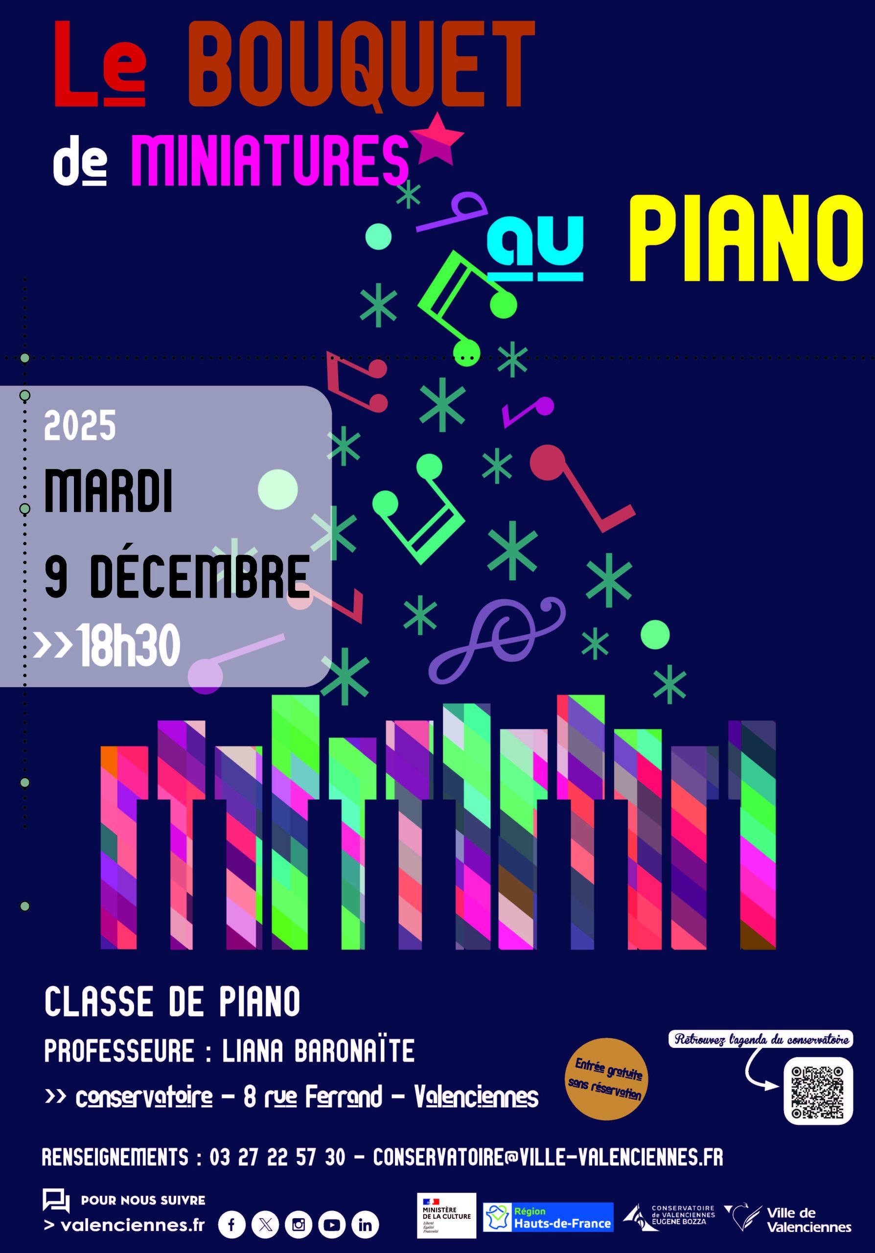 Le bouquet de miniatures au piano