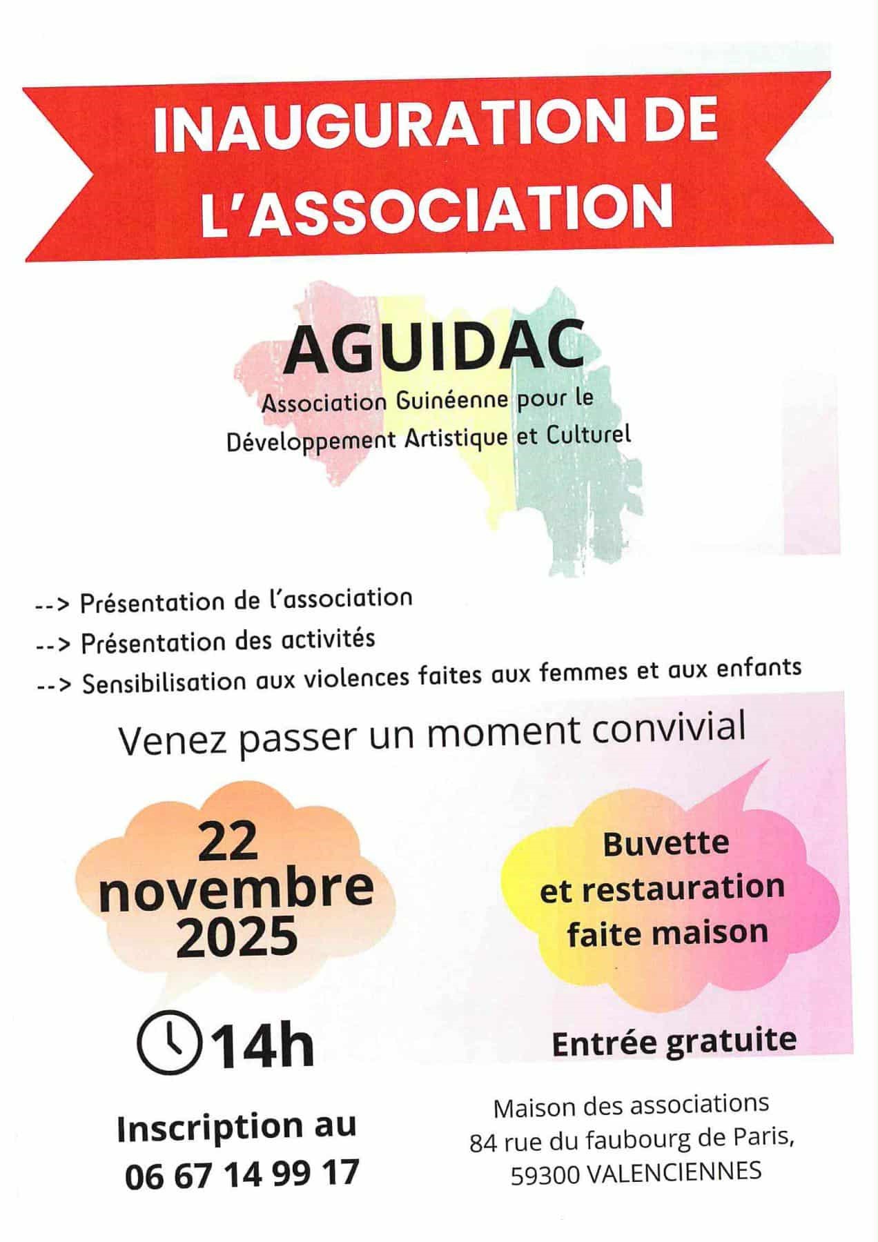 Inauguration de l&rsquo;association AGUIDAC