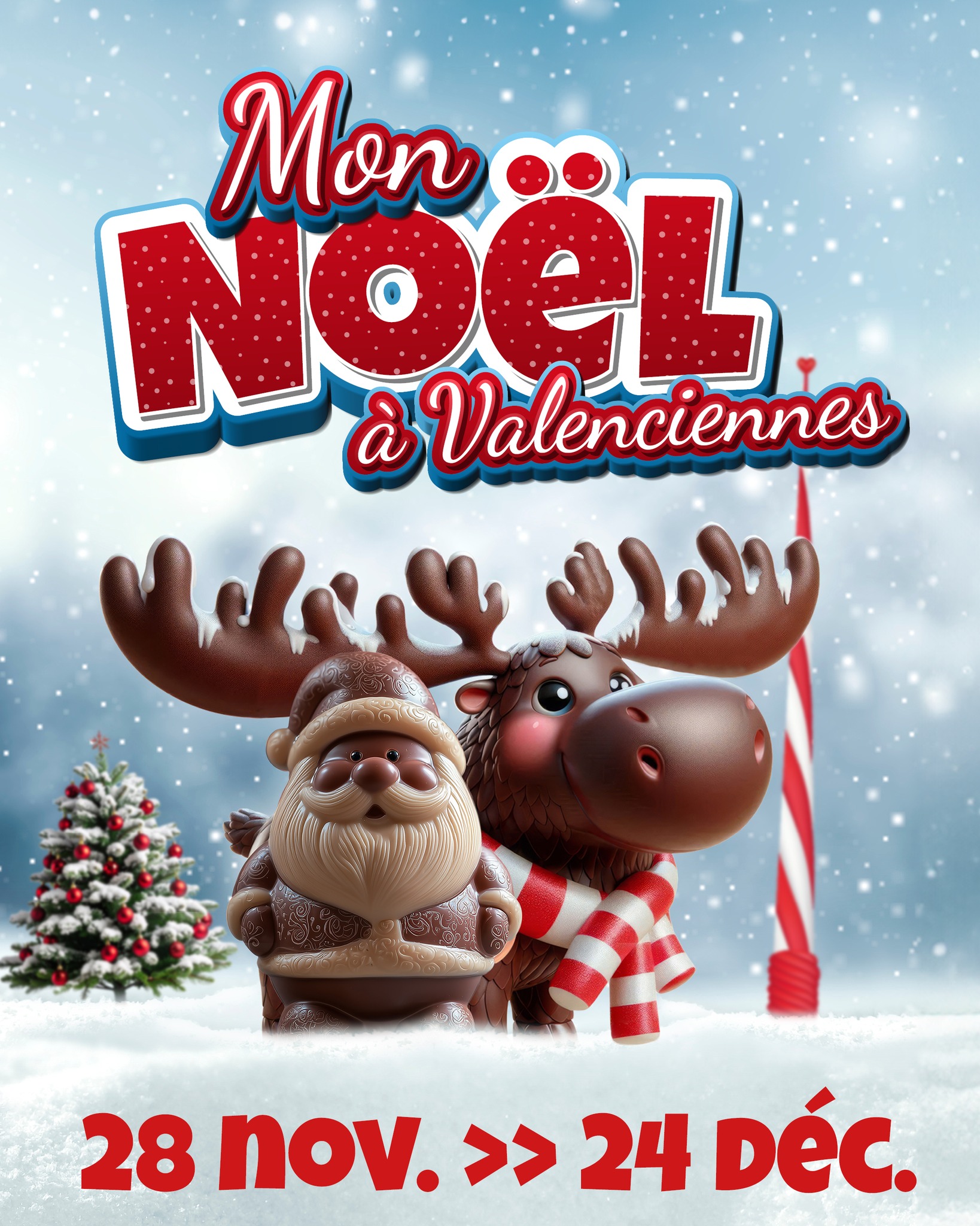 🎉 Elle est là ! Découvrez en avant-première l’affiche officielle de l’édition 2025 du Marché de Noël de Valenciennes 🎄

Cette image incarne notre envie de magie, de neige, de lumière et de moments partagés au cœur de la ville. 

Rendez-vous du 28 novembre au 24 décembre pour vivre ensemble cette féérie ✨. 

On se retrouve lundi pour la programmation !

#NoëlValenciennes #Affiche2025 #MagieDeNoël #Valenciennes #valenciennesmetropole #valenciennestourismeetcongres